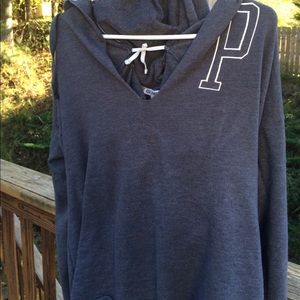 PINK VICTORIA SECRET LOW CUT HOODIE