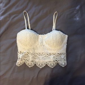 Lace crop tank