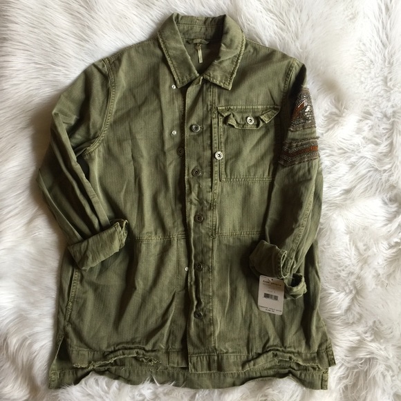 NWT Free People Military Embellished Jacket Small - Picture 4 of 8
