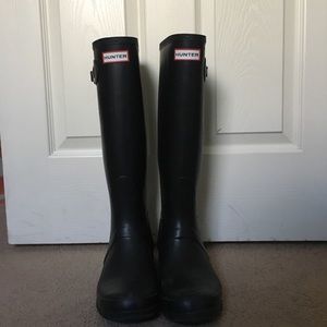 Hunter tall boots black