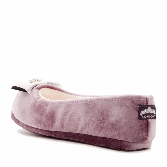 Delta Open Toe Ballerina Slipper in Plum - Picture 2 of 3