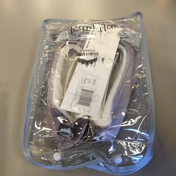 Delta Open Toe Ballerina Slipper in Plum - Picture 3 of 3