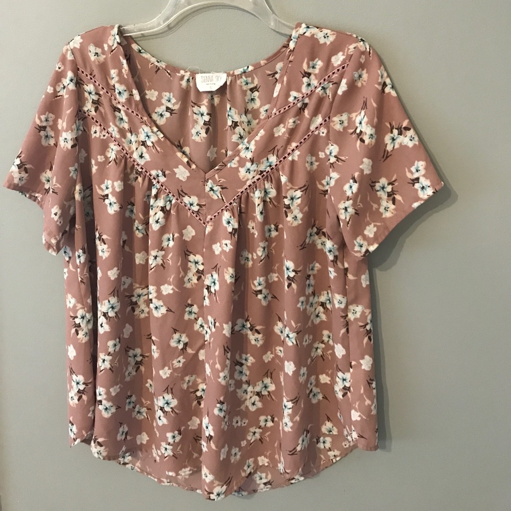 Shear Floral Blouse
