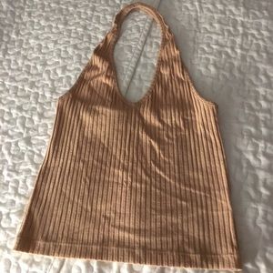 Ribbed halter top