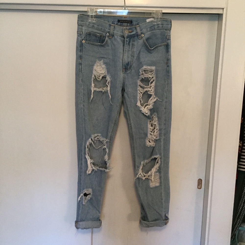 Brandy Distressed Boyfriend Jeans
