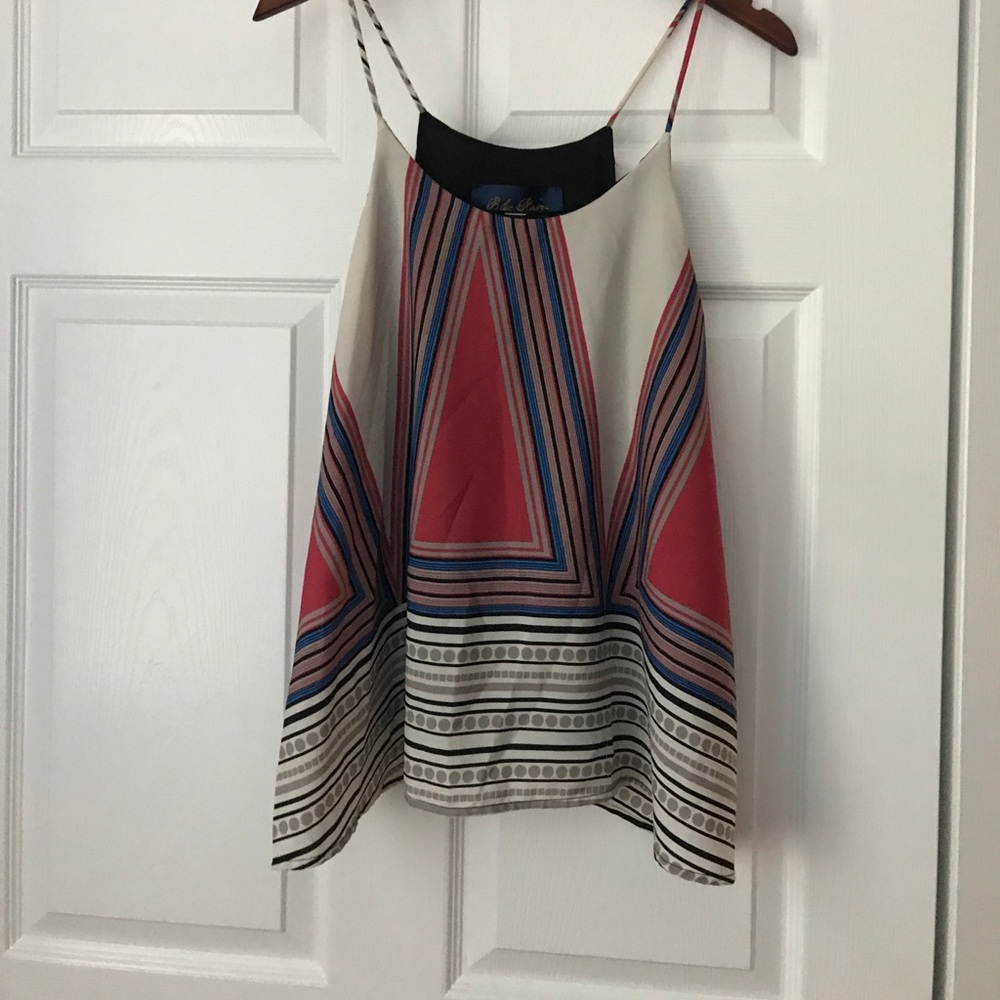 Blue Rain Printed Flowy Blouse
