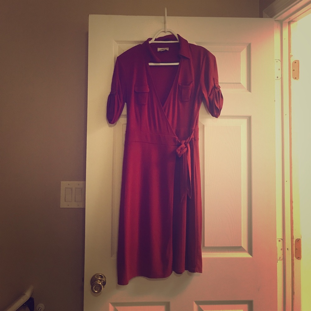 Red Wrap LOFT Dress