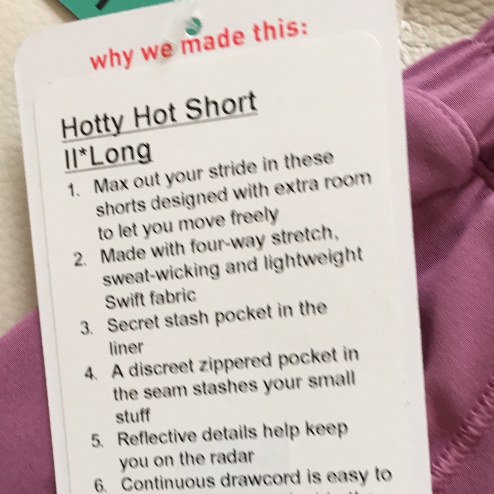 NWT VLVD LULULEMON HOTTY HOT SHORTS LONG - Size 2 - Picture 5 of 8