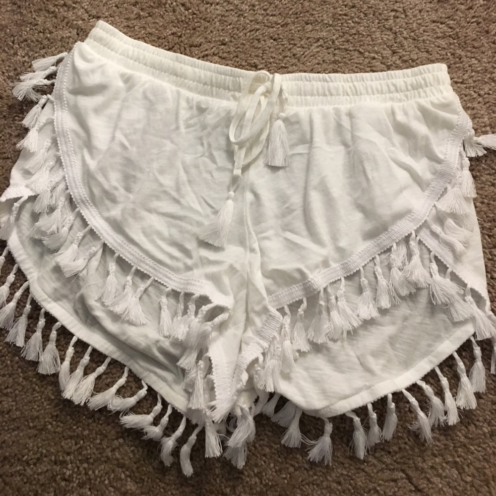 White beachy shorts