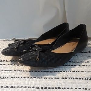 Sperry Top Sider "Morgan" Flats- black, pointy toe