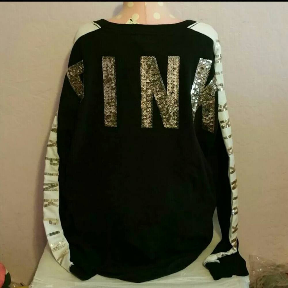 ❤☺NEW! (Lg) VS PINK BLING CREW SWEATSHIRT☺❤