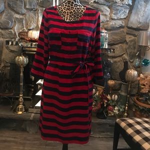 GAP Red and Blue stripe dress