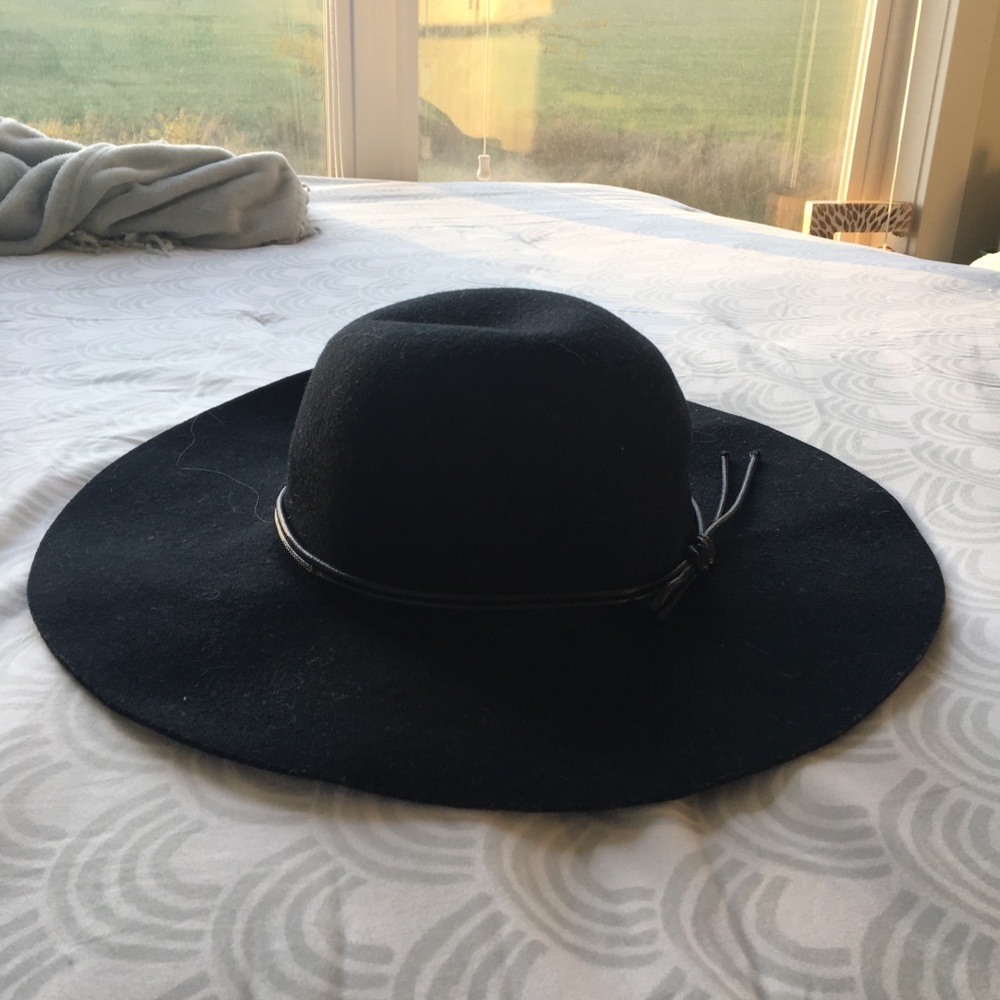 TARGET brand black wool wide brimmed hat