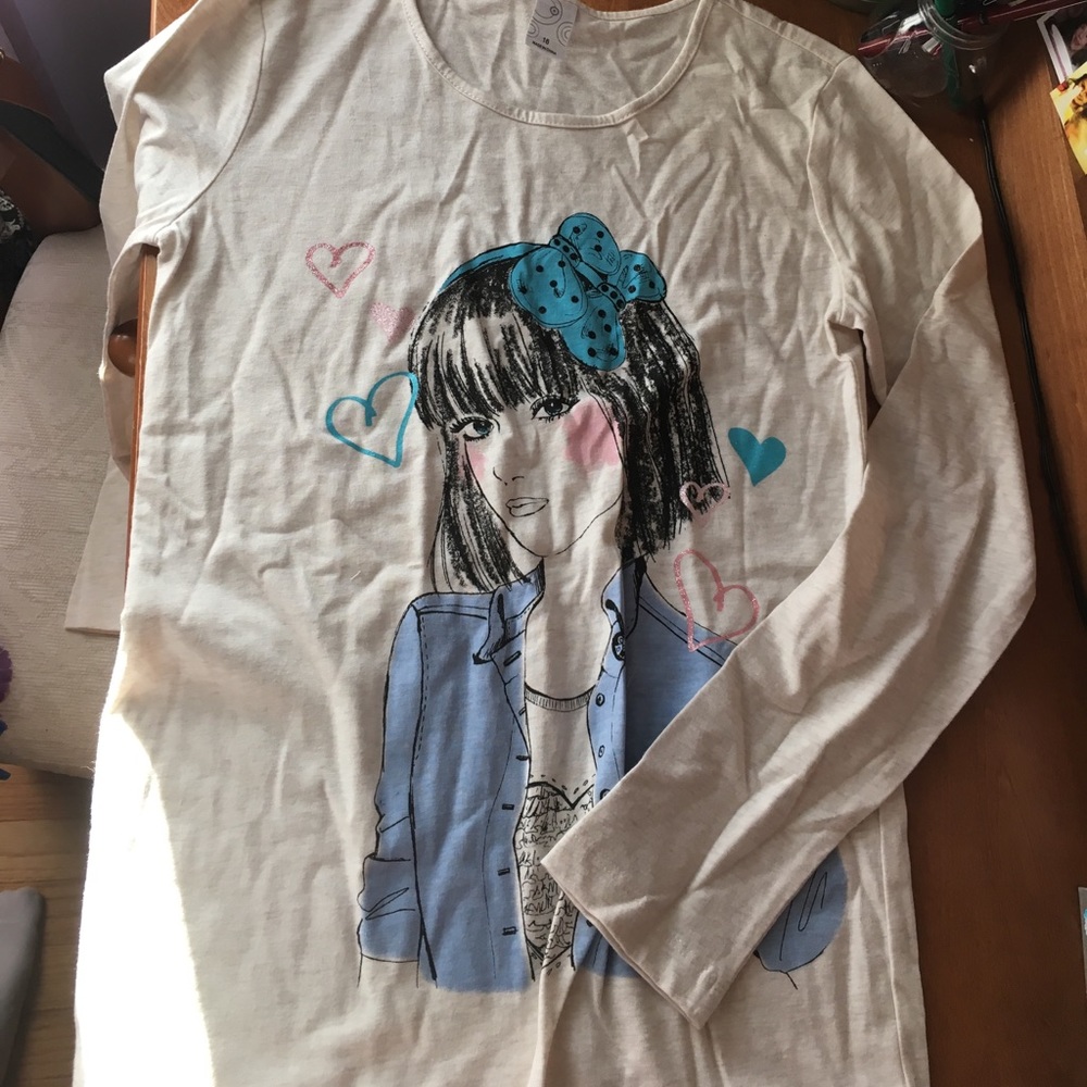 Girls long sleeve cute shirt