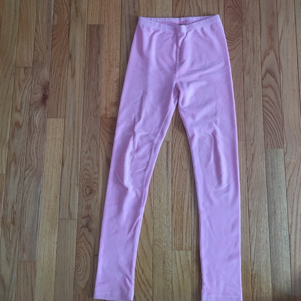 Girls Gymboree pink soft velvet leggings
