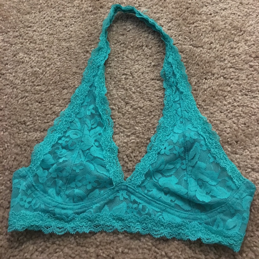 Blue/teal halter bralette