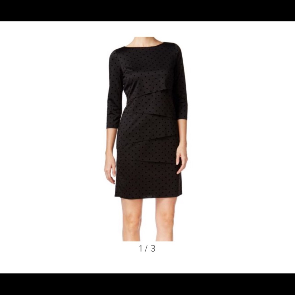 🆕Tahari Tiered Sheath Dress, 2 Petite