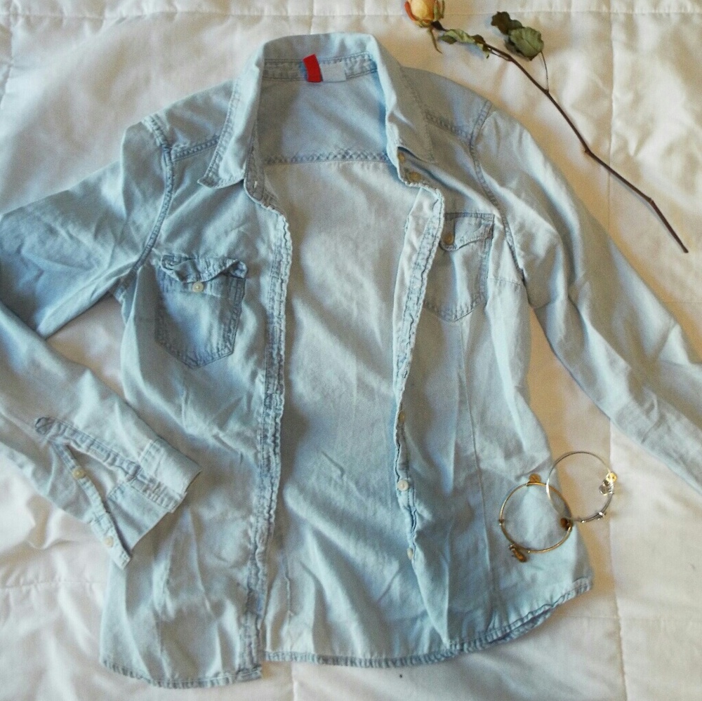 H&M Denim / Jean Button Down Shirt
