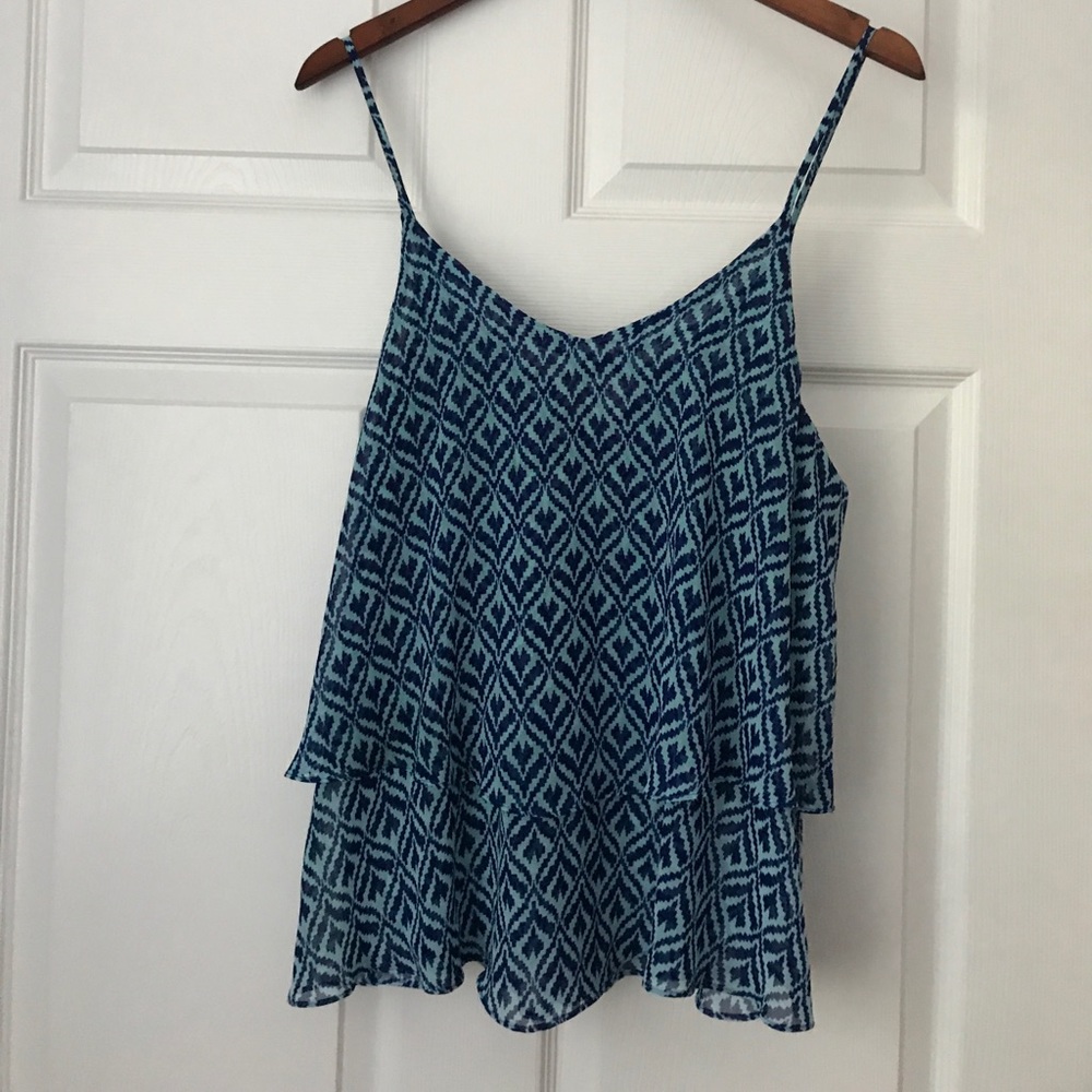 Miami Spaghetti Strap Printed Blouse