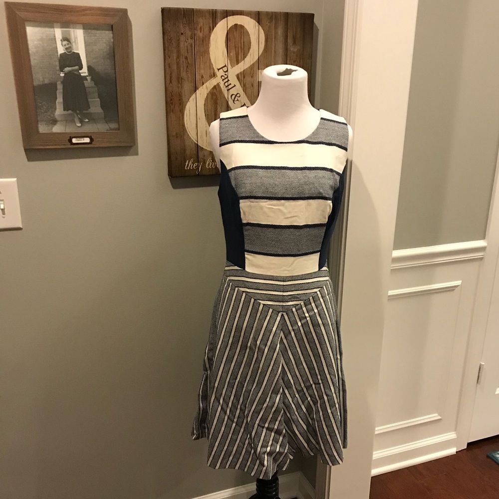 NYDJ striped sleeveless dress size 6 - Picture 1 of 2