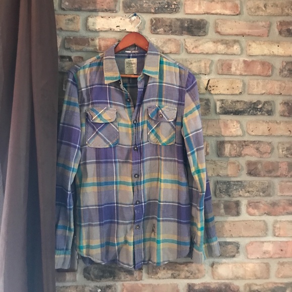 Purple & yellow flannel - Picture 2 of 2