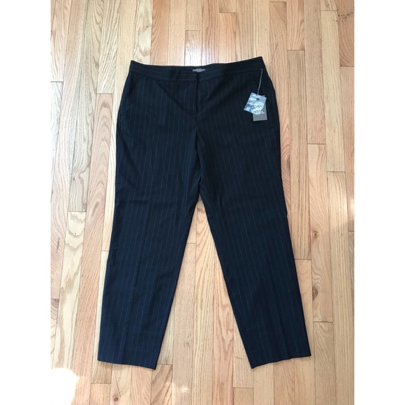 NWT Vince Camuto navy pin stripped pants - Picture 1 of 3