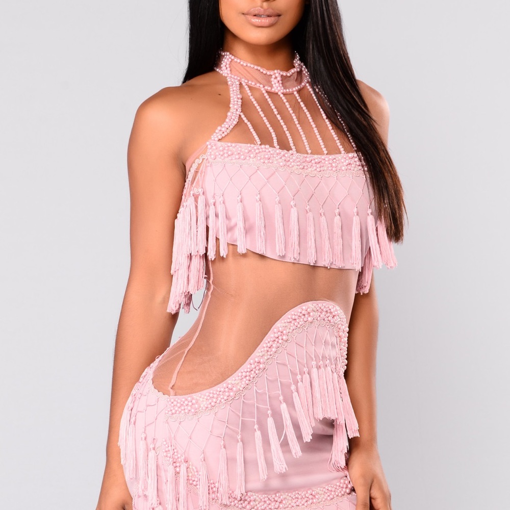 Fashion Nova Blush Dress (Size: Small)