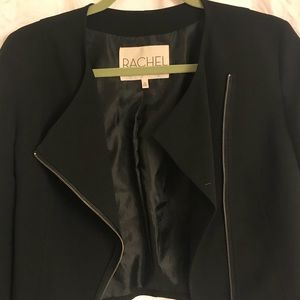 RAHCHEL Rachel Roy Cropped Blazer with Zip Front