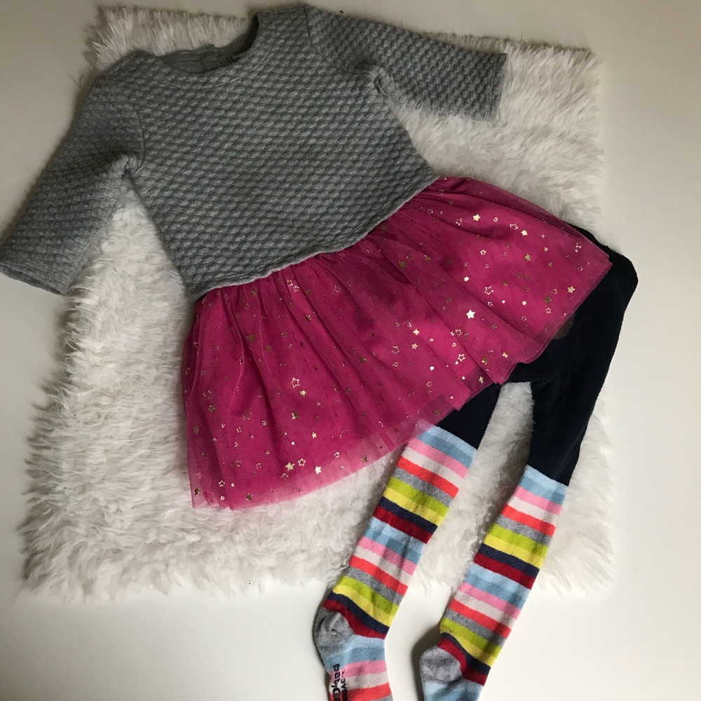 Baby gap outfit 2t dress and tights!