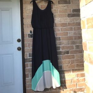 Navy blue maxi dress