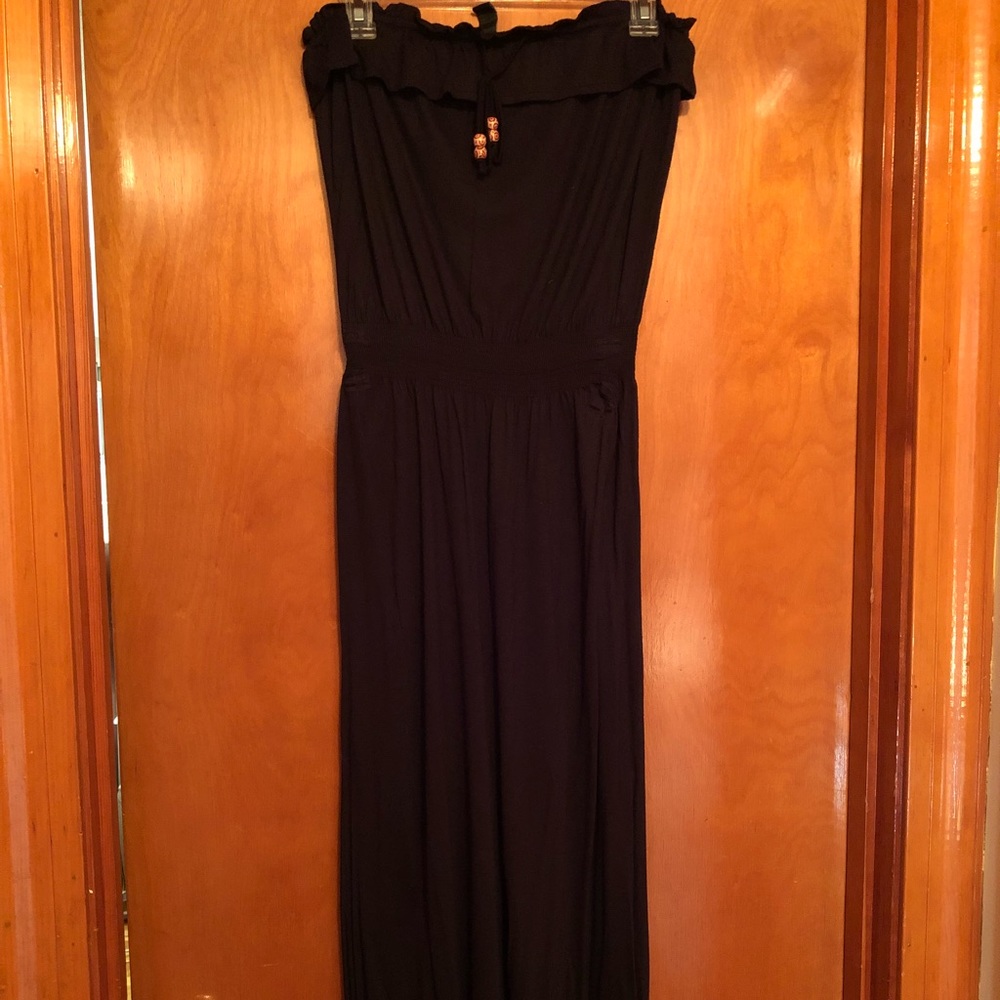 Black Strapless maxi dress