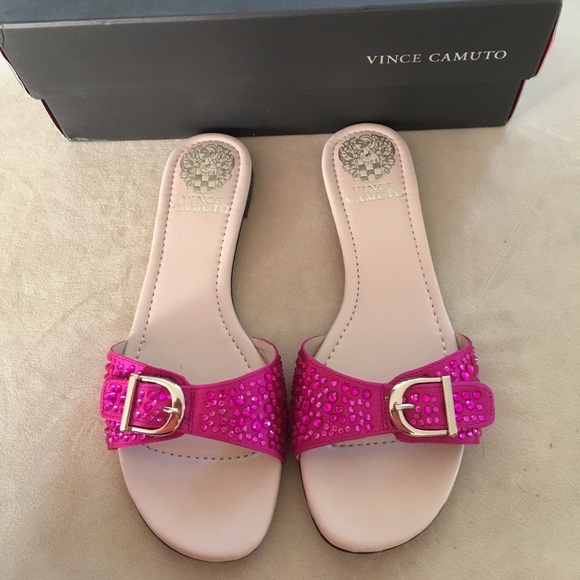 NEW Vince Camuto slides w/box hot pink - Picture 2 of 5