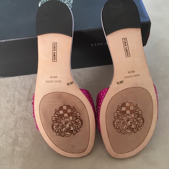 NEW Vince Camuto slides w/box hot pink - Picture 5 of 5