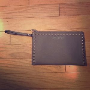 Michael Kors Large studded Wristlet Clutch