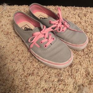 Pink and grey Vans