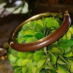 Coach Leather and Goldtone Bangle