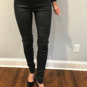 Leather pants.
