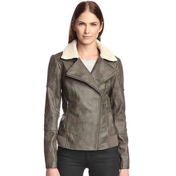 Sam Edelman Faux Leather Jacket size L - Picture 2 of 8