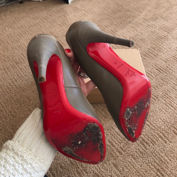 Christian Louboutin high heels grey tan - Picture 5 of 8