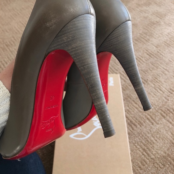 Christian Louboutin high heels grey tan - Picture 7 of 8