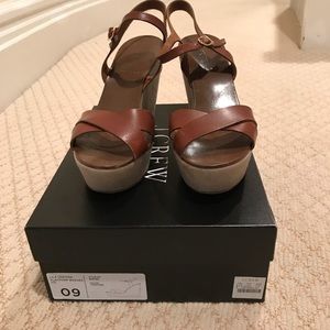 J Crew platform wedges- made in Italy
