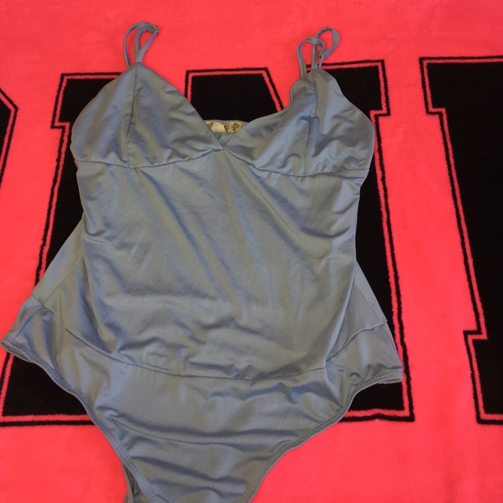 Blue bodysuit