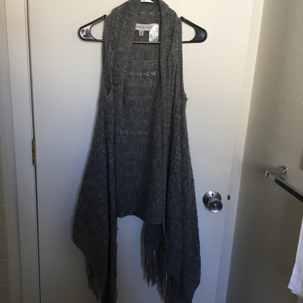 Sweater material tank cardigan