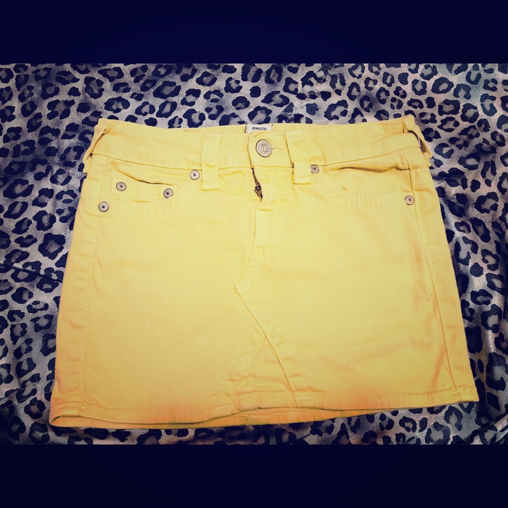 True Religion jean skirt