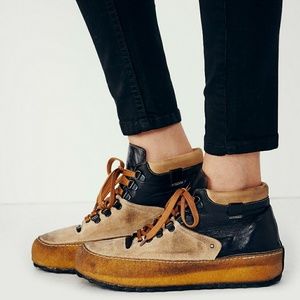 FREE PEOPLE SUMMER SNOWBIRD LEATHER SNEAKERS