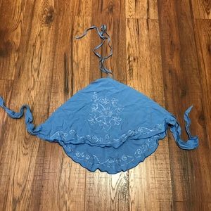 Blue halter top