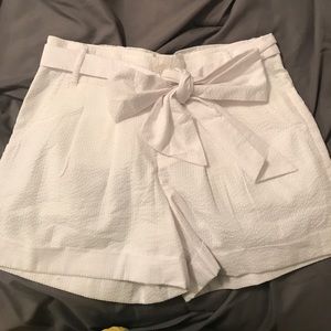 Lauren James White Bow Shorts