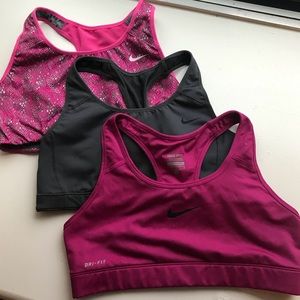 LOT OF 3 Nike DriFit Sports Bras - Size M