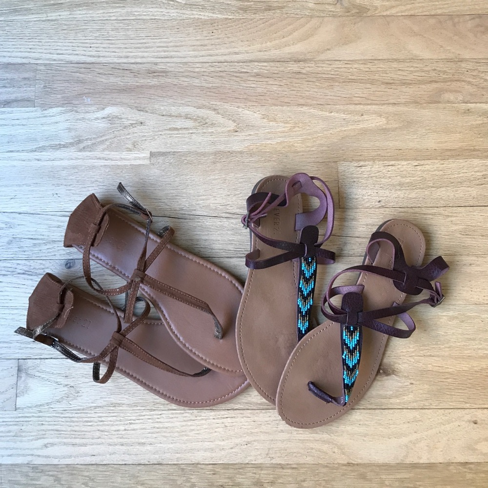 Bundle of Forever 21 boho sandals