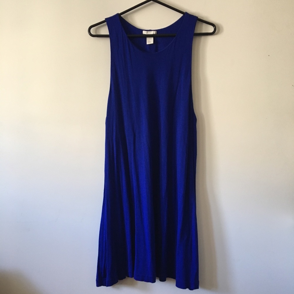Swing Dress with Pockets in Cobalt Blue